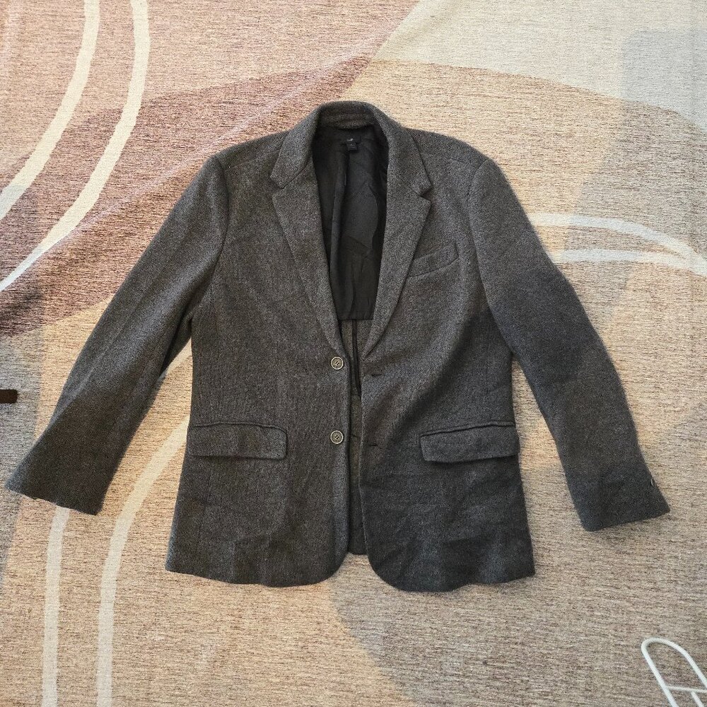 John Varvatos USA Luxe Wool Blend Grey Casual Blazer (M)